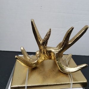 New heavy brass deer antler stocking holder